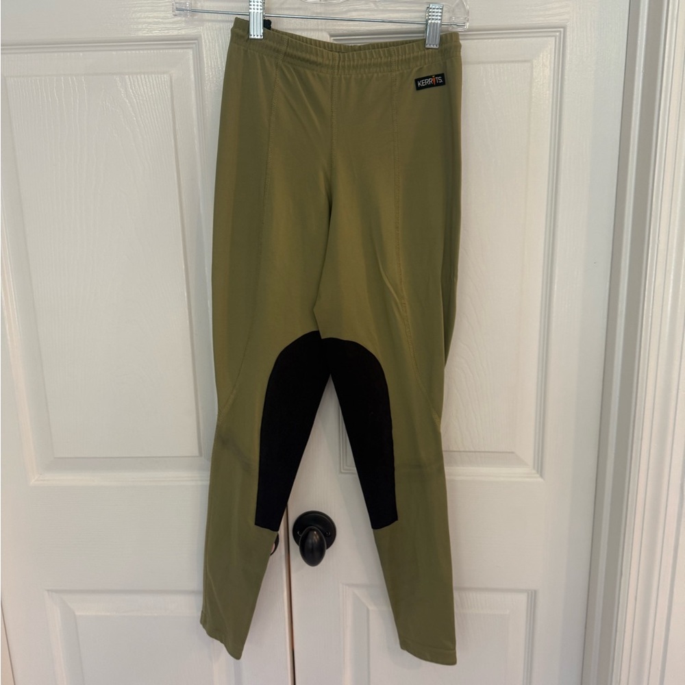 Kerrits Performace Tan Knee Patch Equestrian Tights size small